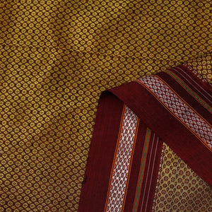 Brown - Karnataka Weave Cotton Khun Fabric 31