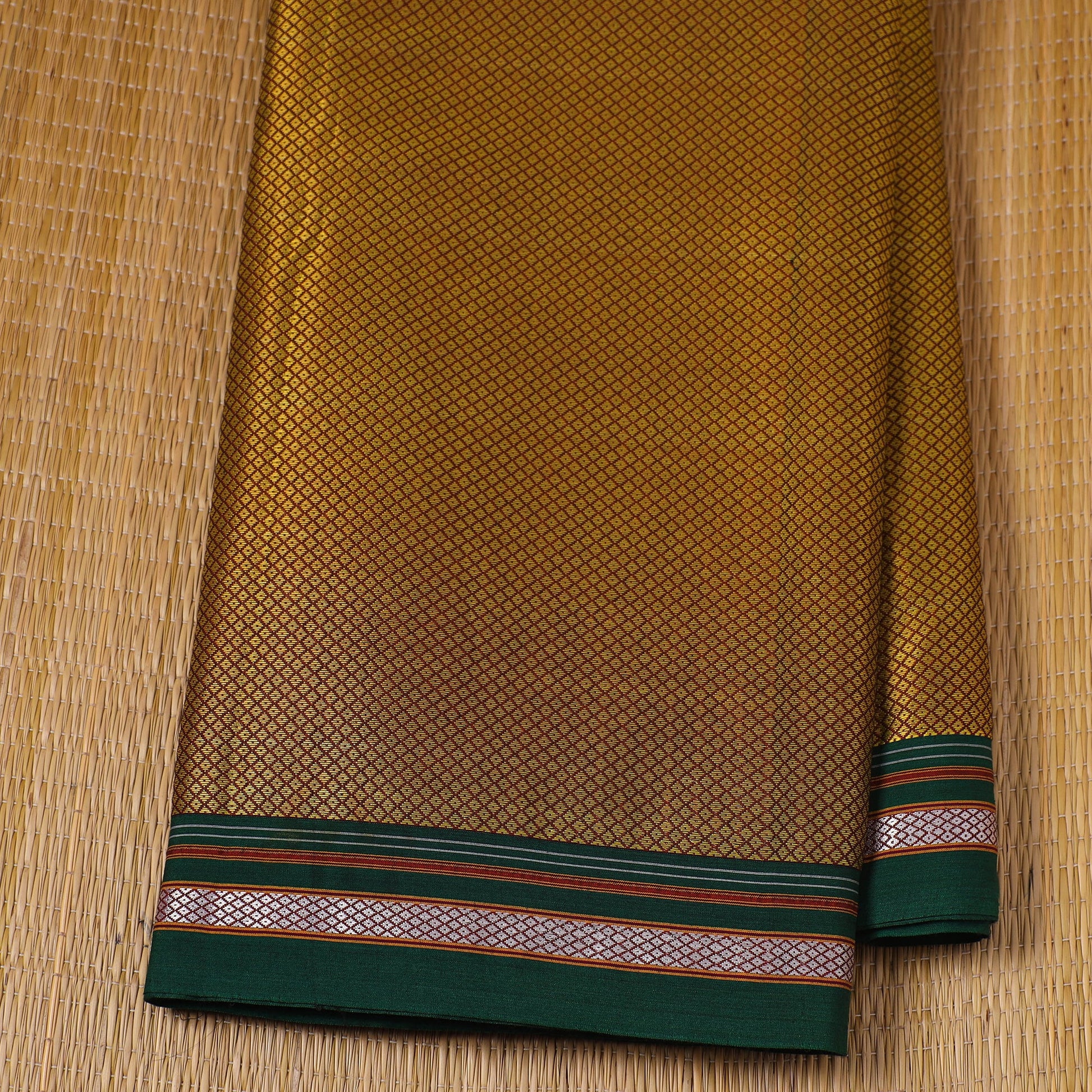 Brown - Karnataka Weave Cotton Khun Fabric 39