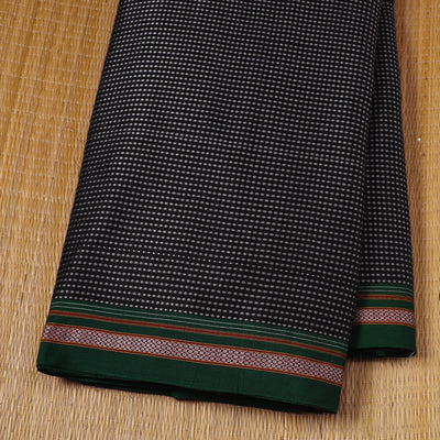 Black - Karnataka Weave Cotton Khun Fabric 34