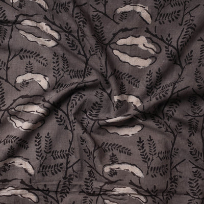 Brown - Bagru Block Printed Cotton Precut Fabric (1 meter)