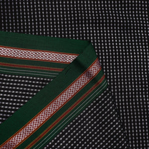Black - Karnataka Weave Cotton Khun Fabric 34