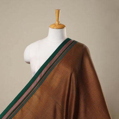 Brown - Karnataka Weave Cotton Khun Fabric 39
