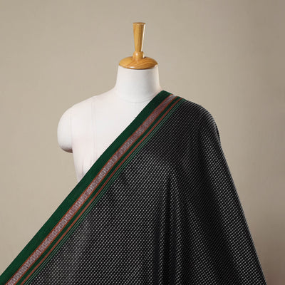 Black - Karnataka Weave Cotton Khun Fabric 34