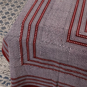 Bagh Block Printed Cotton Double Bed Cover with Pillow Covers (112 x 92 in)