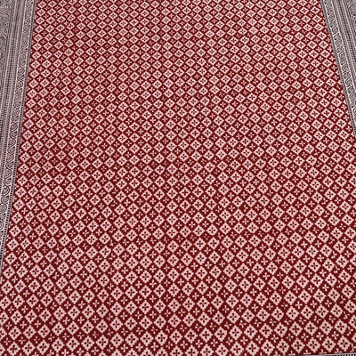 Bagh Block Printed Cotton Double Bed Cover with Pillow Covers (112 x 92 in)