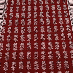 Bagh Block Printed Cotton Double Bed Cover with Pillow Covers (112 x 92 in)
