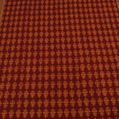 Bagh Block Printed Cotton Double Bed Cover with Pillow Covers (112 x 92 in)