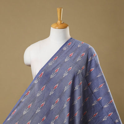 Blue - Cotton Pochampally Ikat Fabric 05