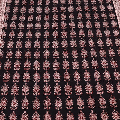 Bagh Block Printed Cotton Double Bed Cover with Pillow Covers (112 x 92 in)