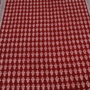 Bagh Block Printed Cotton Double Bed Cover with Pillow Covers (112 x 92 in)