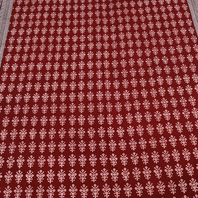 Bagh Block Printed Cotton Double Bed Cover with Pillow Covers (112 x 92 in)
