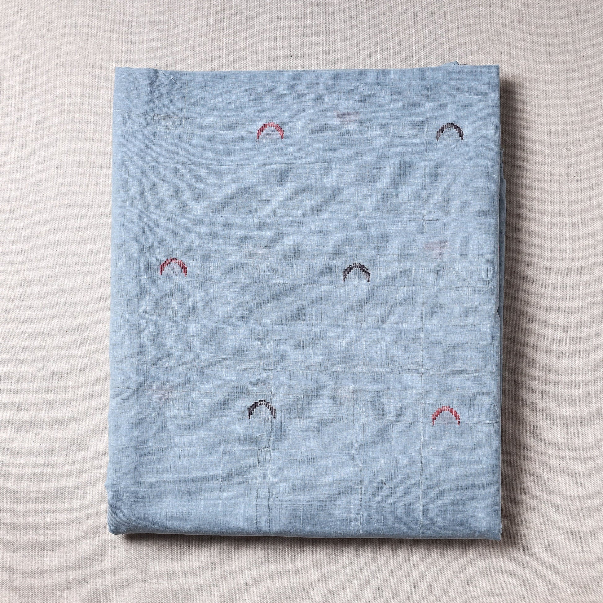 Blue - Godavari Jamdani Pure Handloom Cotton Precut Fabric