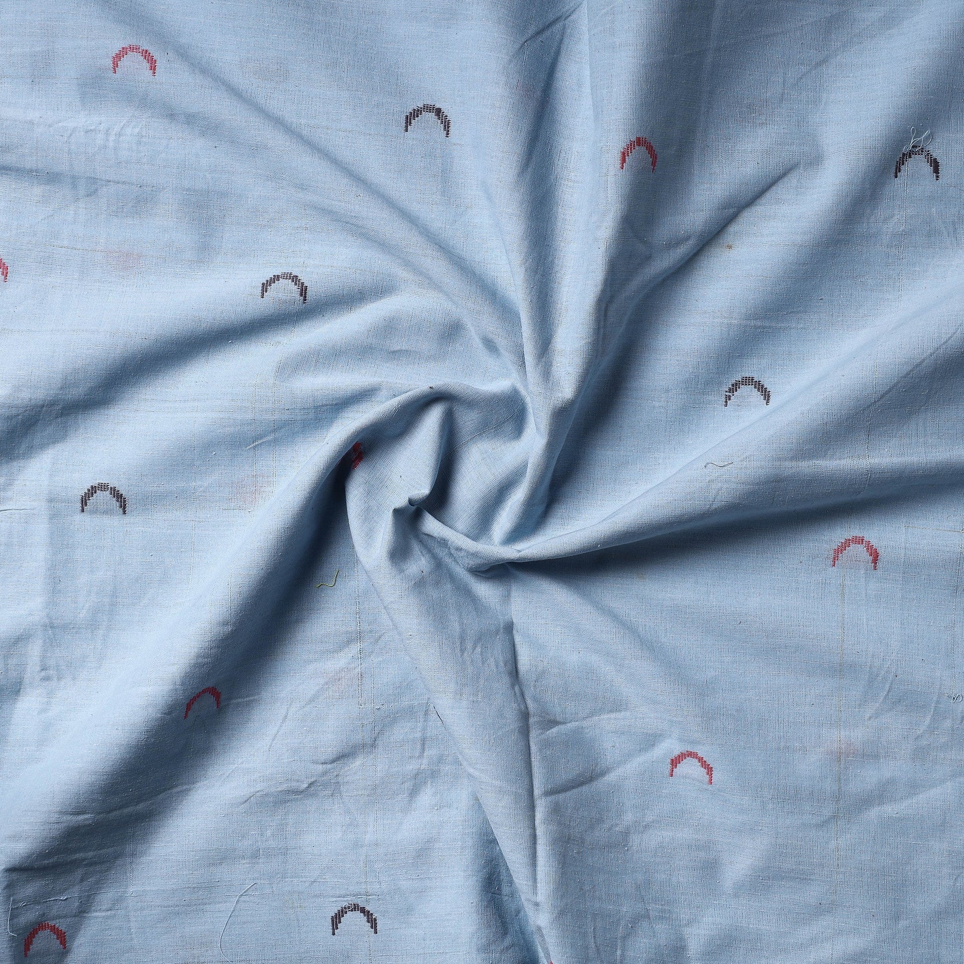 Blue - Godavari Jamdani Pure Handloom Cotton Precut Fabric
