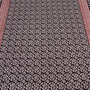 Bagh Block Printed Cotton Double Bed Cover with Pillow Covers (112 x 92 in)