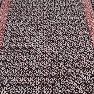 Bagh Block Printed Cotton Double Bed Cover with Pillow Covers (112 x 92 in)