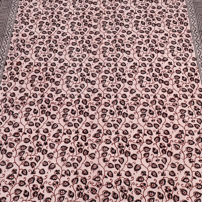 Bagh Block Printed Cotton Double Bed Cover with Pillow Covers (112 x 92 in)