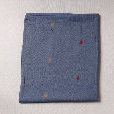 Blue - Godavari Jamdani Pure Handloom Cotton Precut Fabric (1 meter)