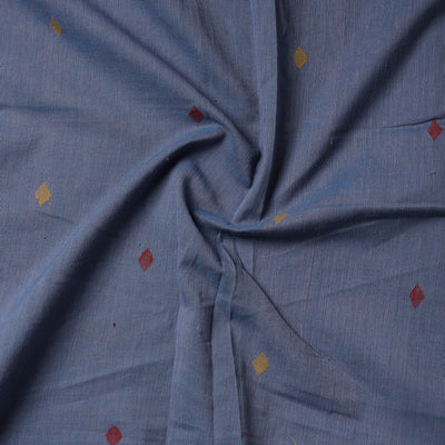 Blue - Godavari Jamdani Pure Handloom Cotton Precut Fabric (1 meter)