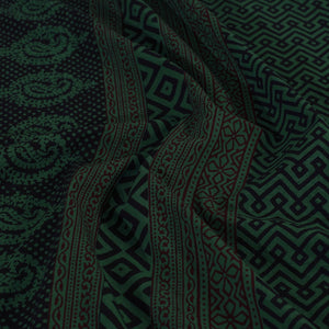 Bagh Block Printed Cotton Double Bed Cover with Pillow Covers (112 x 92 in)