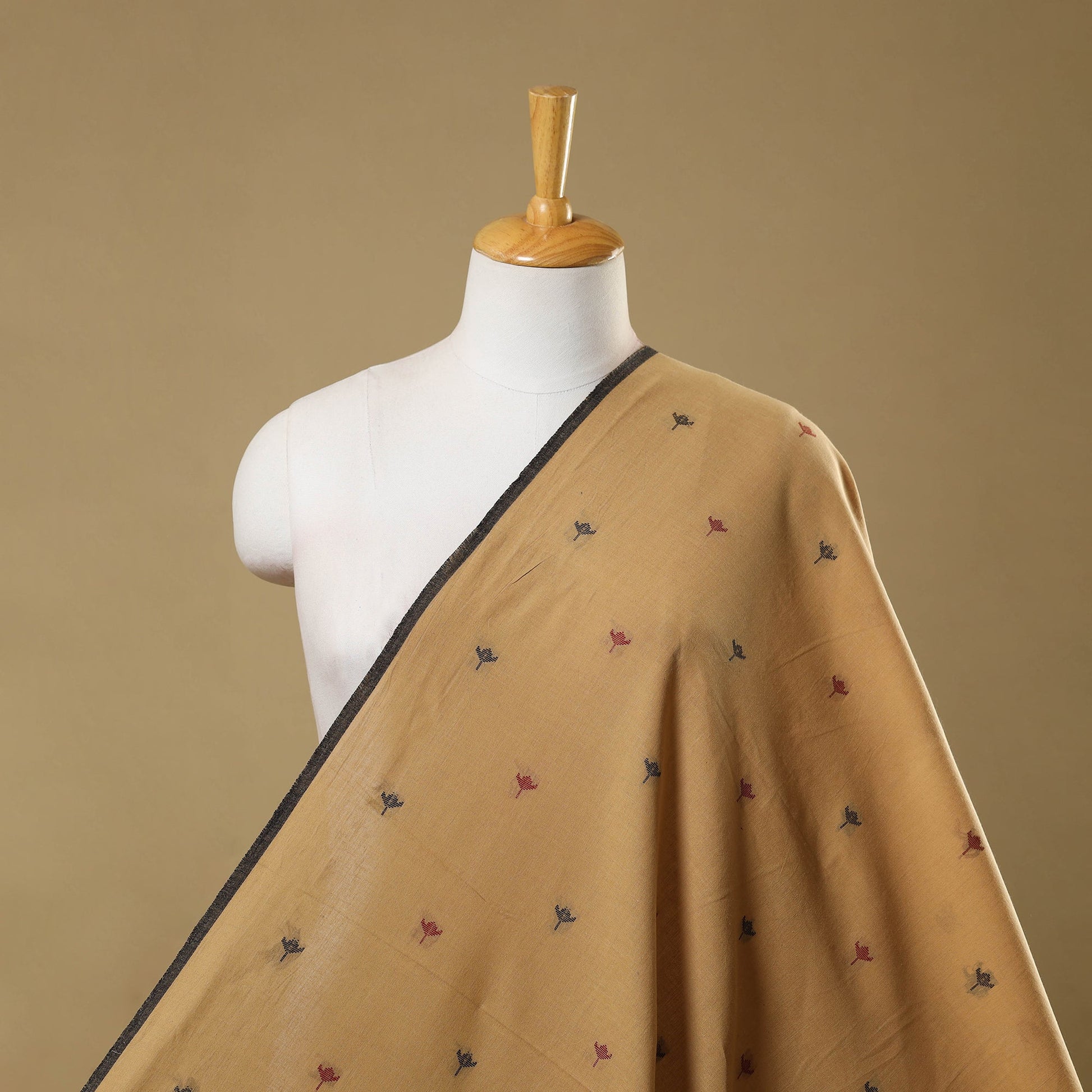 Beige - Prewashed Cotton Jacquard Fabric 02