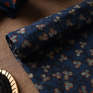 Blue - Akola Block Printed Pure Handloom Cotton Towel