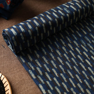 Blue - Akola Block Printed Pure Handloom Cotton Towel