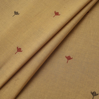 Beige - Prewashed Cotton Jacquard Fabric 02