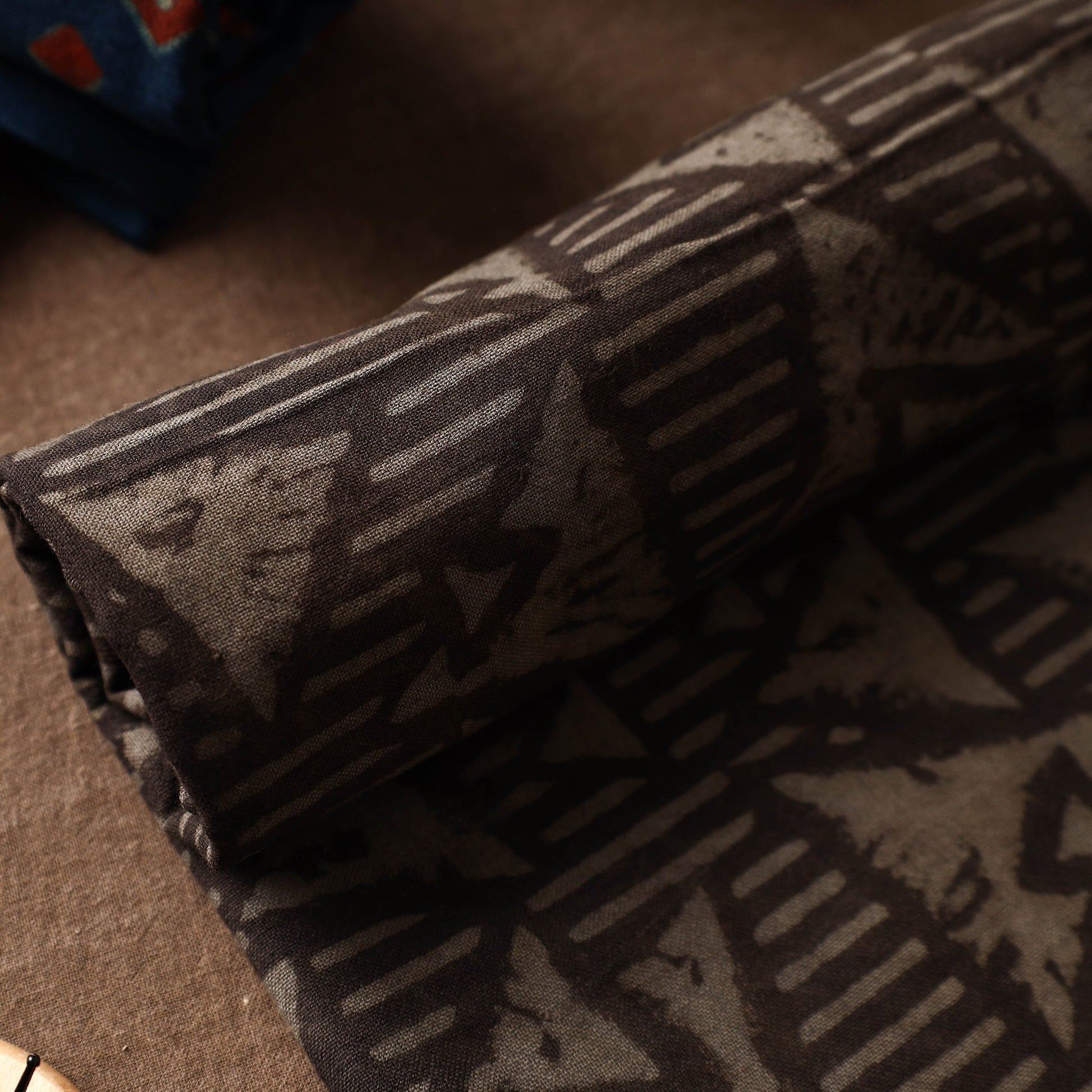 Brown - Akola Block Printed Pure Handloom Cotton Towel