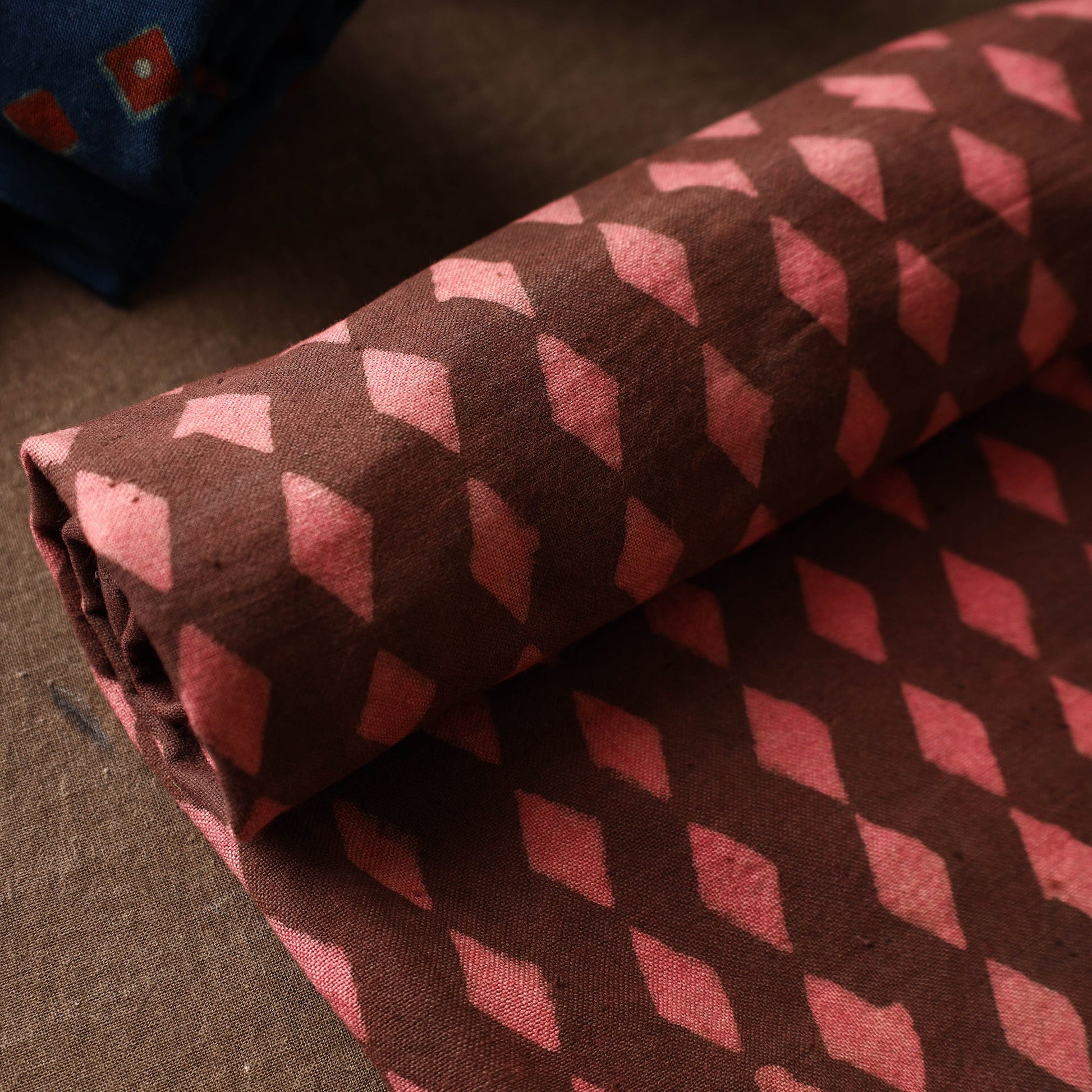 Brown - Akola Block Printed Pure Handloom Cotton Towel