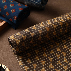 Brown - Akola Block Printed Pure Handloom Cotton Towel