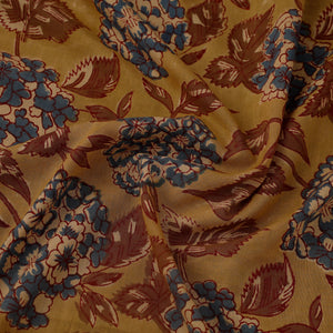 Brown - Block Print Cotton Sanganeri Fabric 19