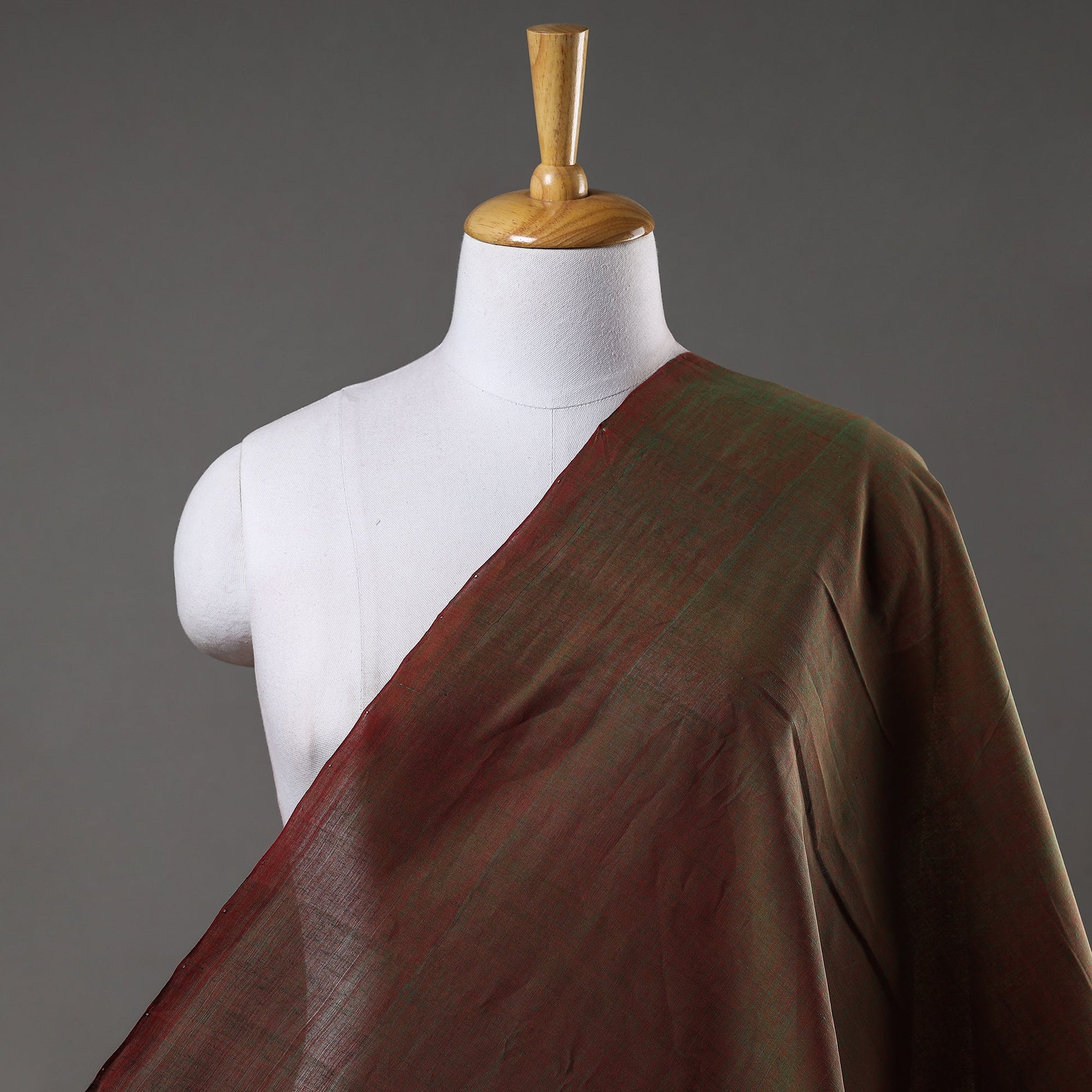 Brown - Original Mangalagiri Handloom Cotton Fabric
