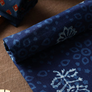 Blue - Akola Block Printed Pure Handloom Cotton Towel