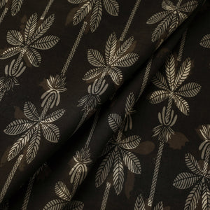 Black - Block Print Cotton Jahota Fabric 33