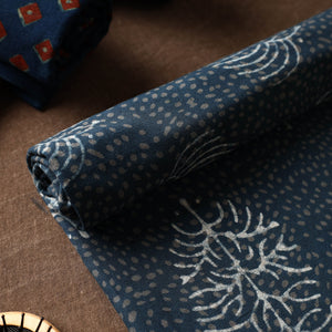 Blue - Akola Block Printed Pure Handloom Cotton Towel