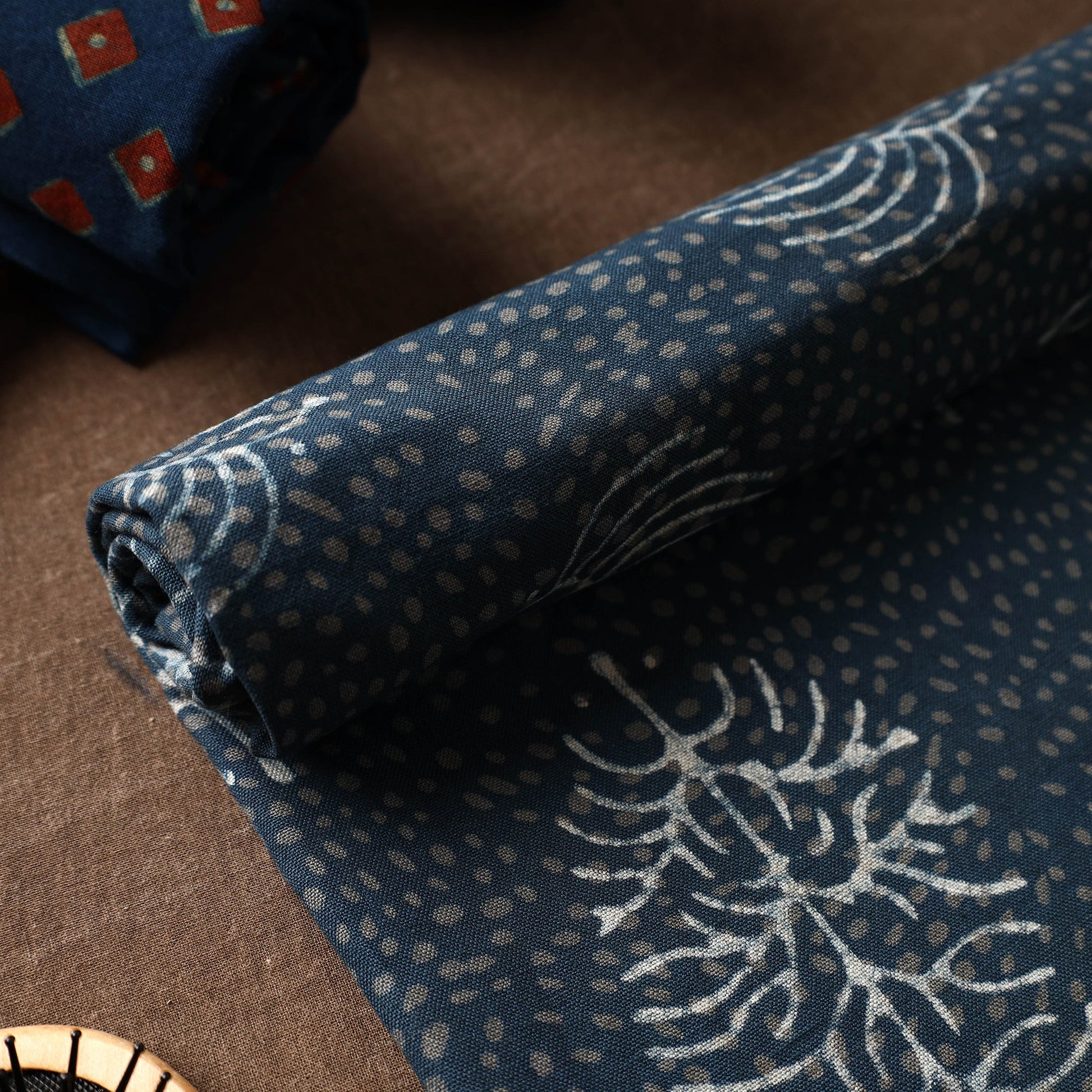Blue - Akola Block Printed Pure Handloom Cotton Towel