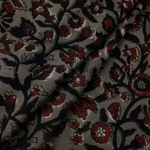 Black - Block Print Cotton Jahota Fabric 34