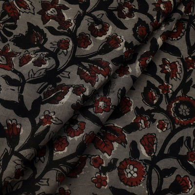 Black - Block Print Cotton Jahota Fabric 34