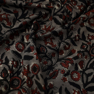 Black - Block Print Cotton Jahota Fabric 34