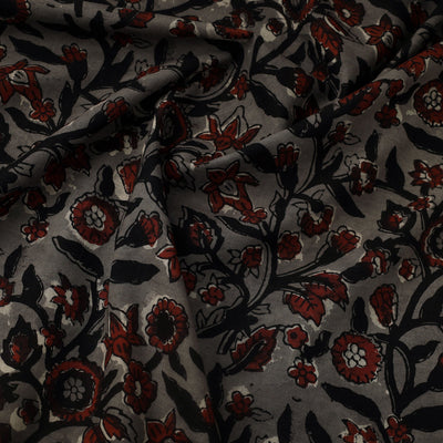 Black - Block Print Cotton Jahota Fabric 34