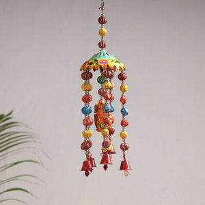 Banaras Handpainted Wooden & Terracotta Beads Decorative Jhumar Hanging