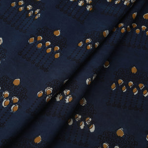 Blue - Block Print Cotton Jahota Fabric 36