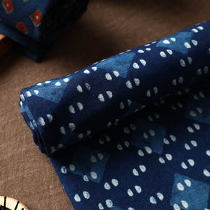 Blue - Akola Block Printed Pure Handloom Cotton Towel