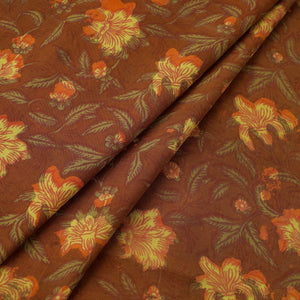 Brown - Block Print Cotton Jahota Fabric 39