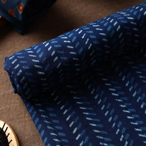 Blue - Akola Block Printed Pure Handloom Cotton Towel