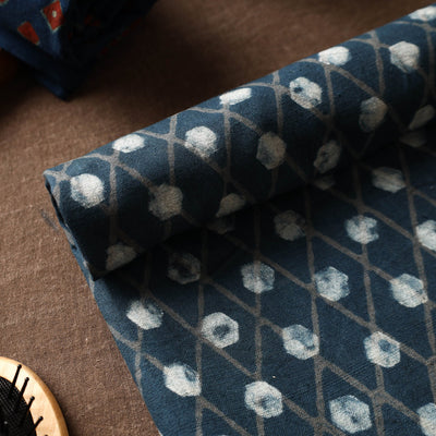 Blue - Akola Block Printed Pure Handloom Cotton Towel
