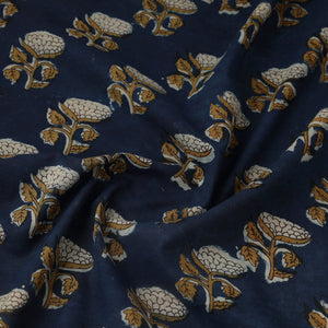 Blue - Block Print Cotton Jahota Fabric 40