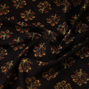 Brown - Block Print Cotton Jahota Fabric 41