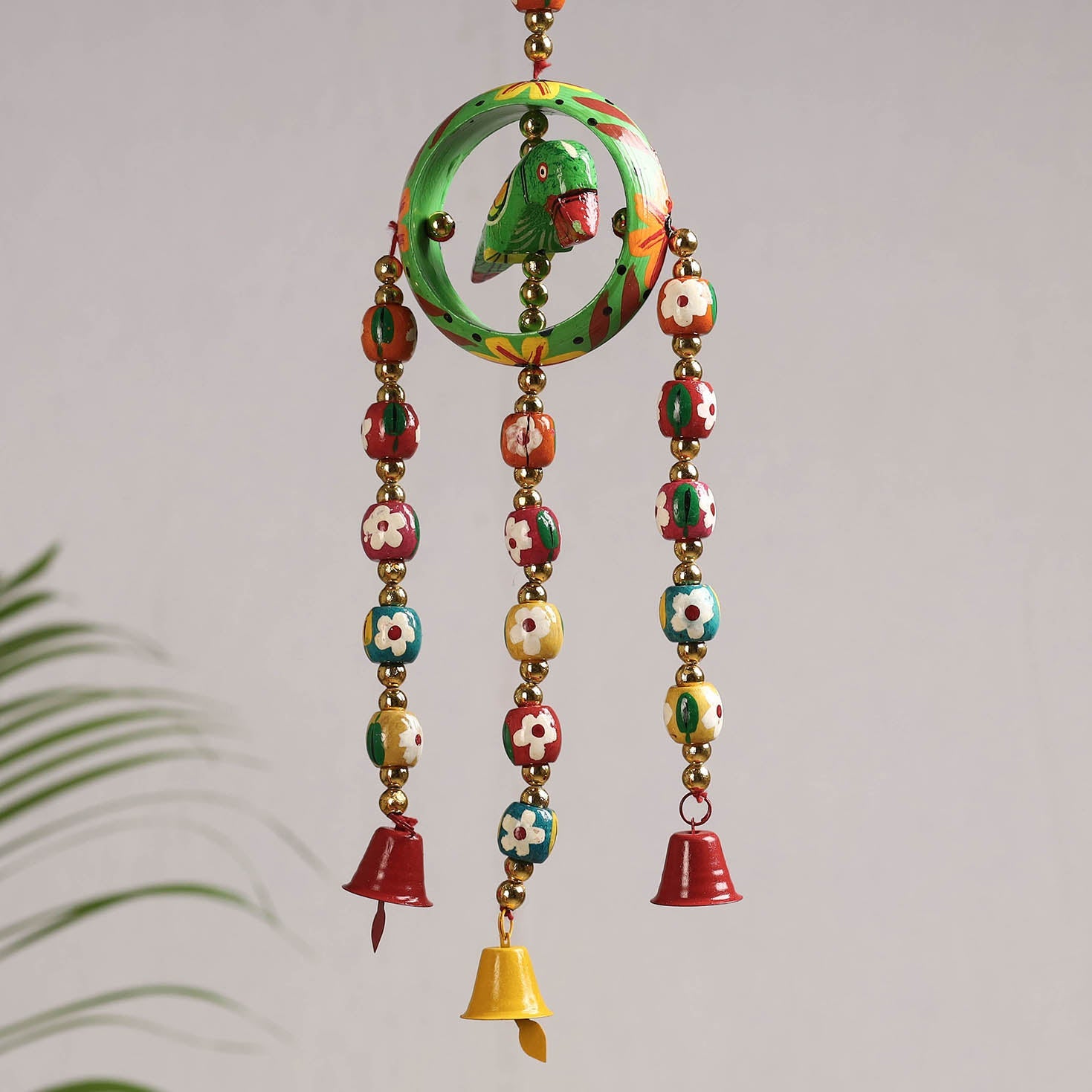 Banaras Handpainted Wooden & Beadwork Decorative Hanging