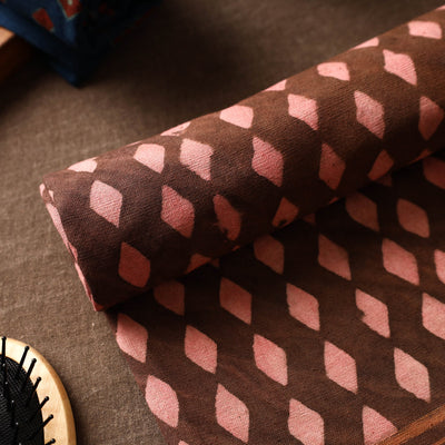Brown - Akola Block Printed Pure Handloom Cotton Towel